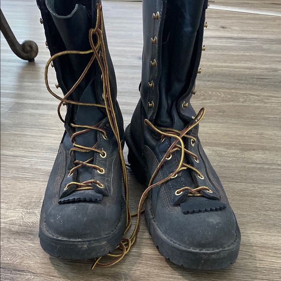 Danner Wildland Fire Fighting Protective Footwear Leather Boots with Tan Laces - Picture 4 of 5